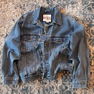 Eddie Bauer Sport Shop trucker denim jacket large